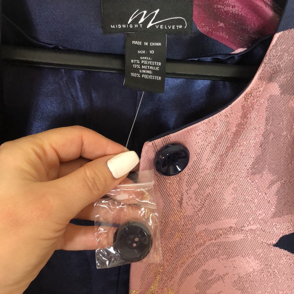 NEW M Midnight Velvet Light Spring Summer Coat - Picture 7 of 10